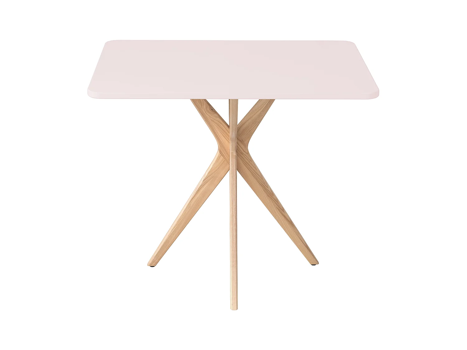 Petite table à manger rectangulaire Jubi 55x80cm Rose Poudré