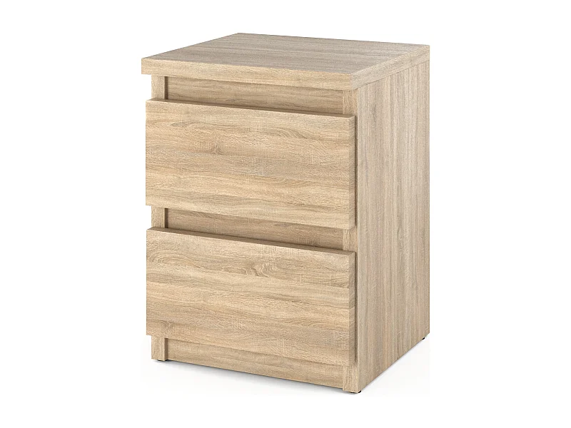 Table de chevet Chêne Sonoma 30x30x42CM 2 tiroirs-meuble de nuit pour chambre à coucher