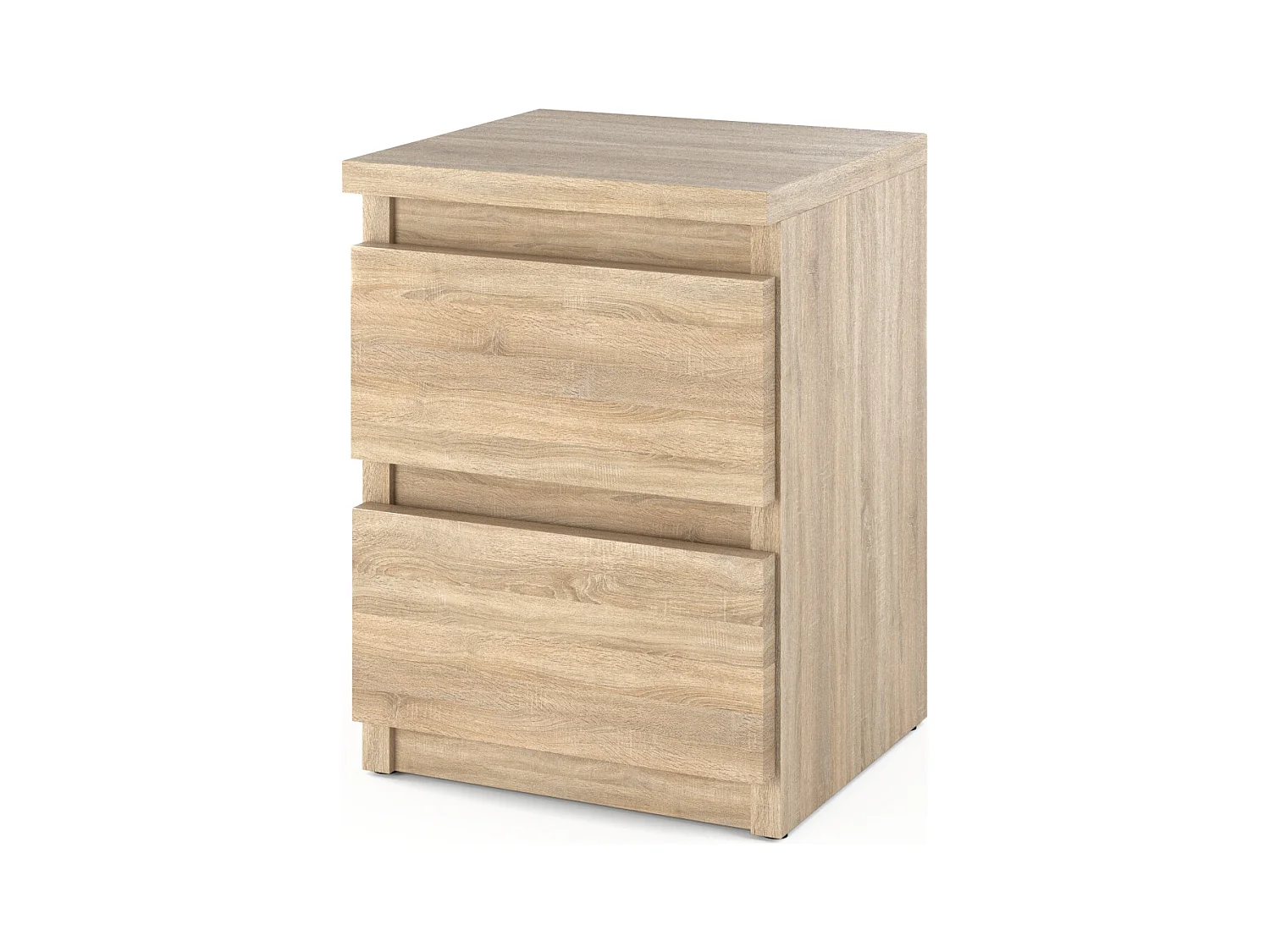 Table de chevet Chêne Sonoma 30x30x42CM 2 tiroirs-meuble de nuit pour chambre à coucher