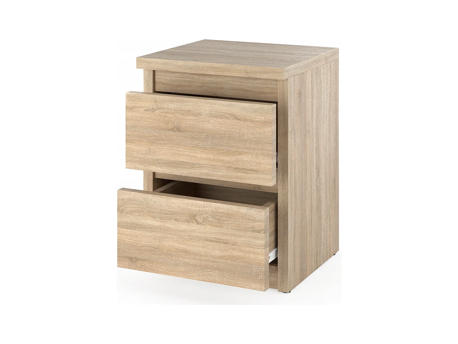 Table de chevet Chêne Sonoma 30x30x42CM 2 tiroirs-meuble de nuit pour chambre à coucher