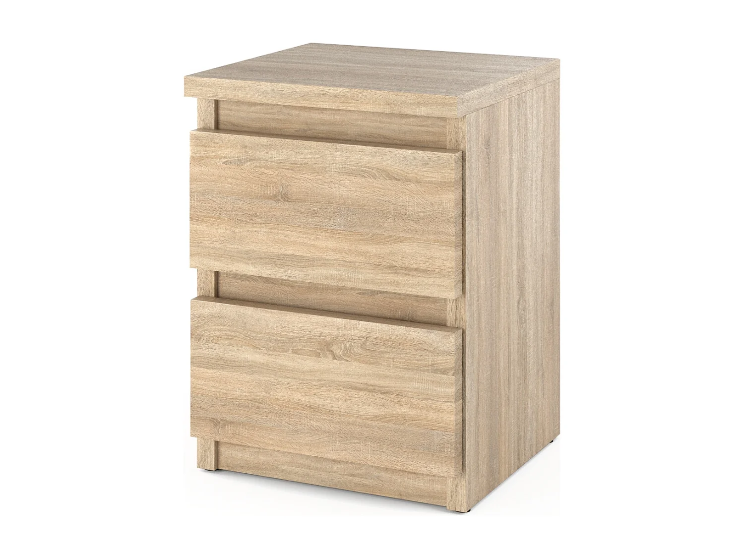 Table de chevet Chêne Sonoma 30x30x42CM 2 tiroirs-meuble de nuit pour chambre à coucher