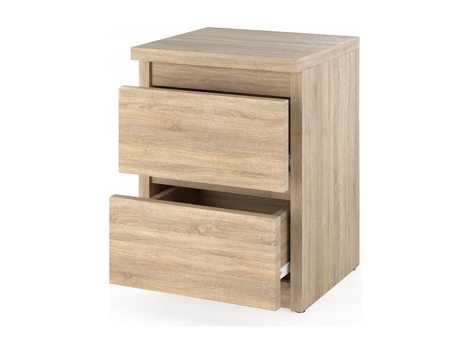 Table de chevet Chêne Sonoma 30x30x42CM 2 tiroirs-meuble de nuit pour chambre à coucher