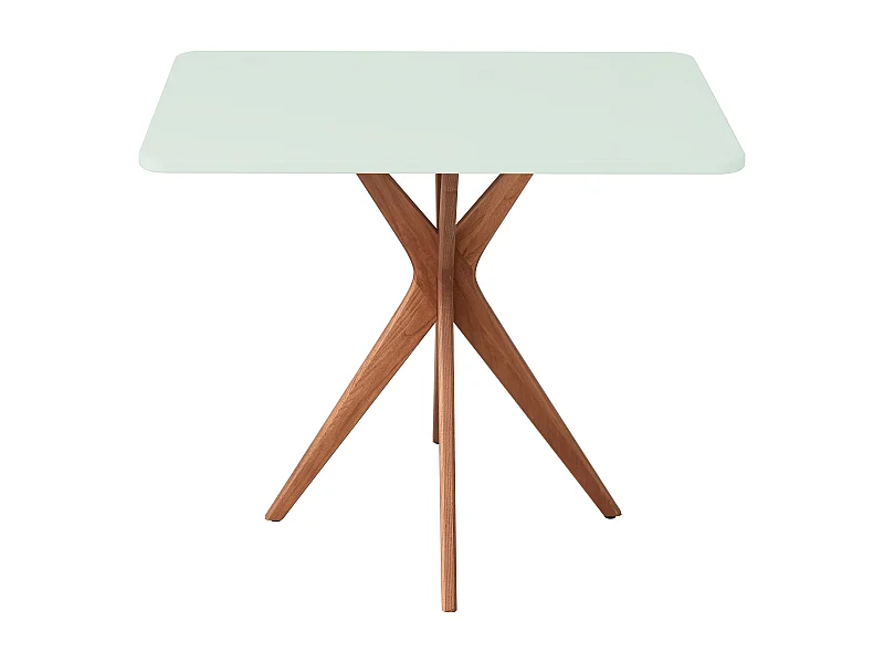 Kleiner rechteckinger Esstisch Jubi 55x80cm Helle Minze Eichenbeinen