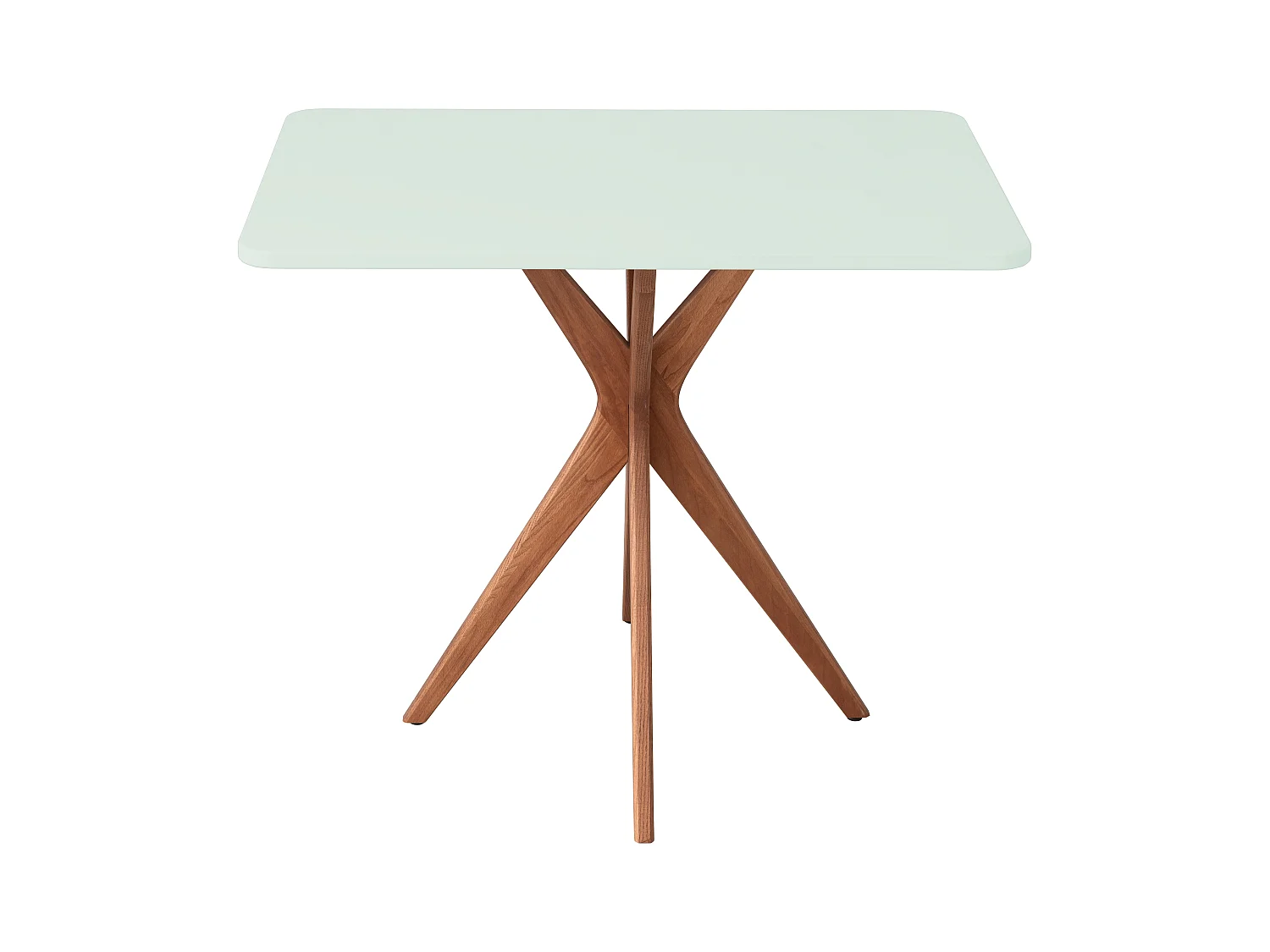 Piccolo tavolo da pranzo rettangolare Jubi 55x80cm Menta Effimera con gambe in rovere