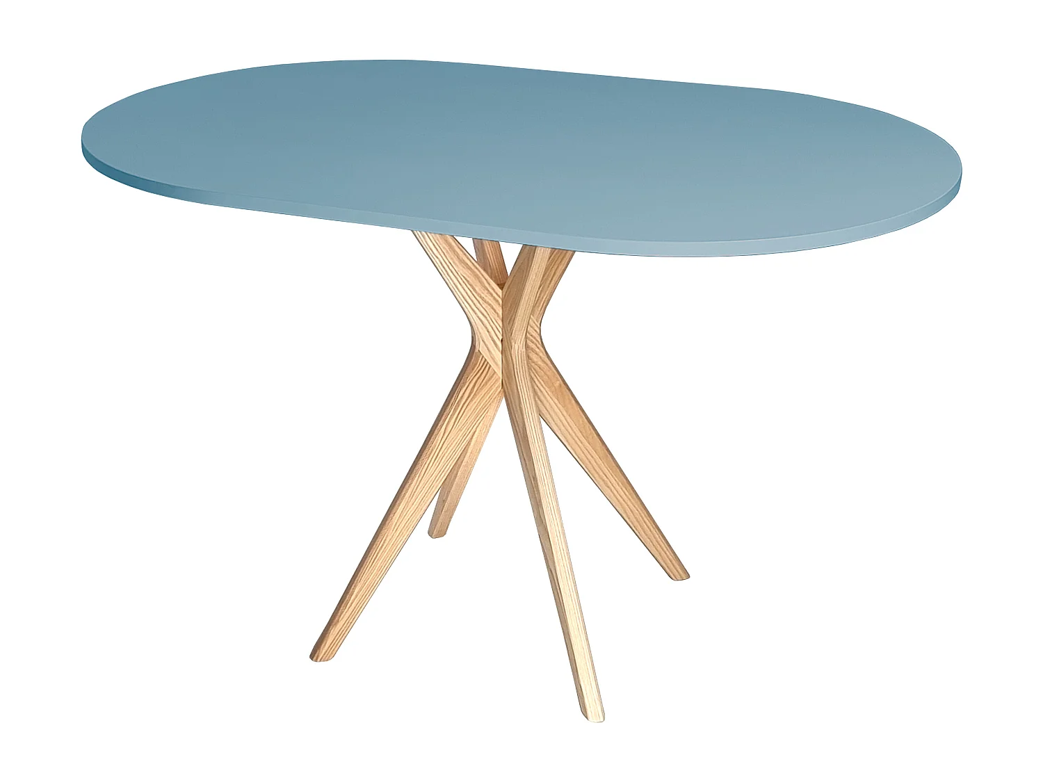 Table à manger ovale 75x100cm Jubi Bleu Doux
