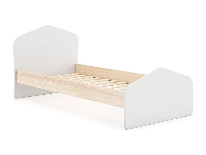 Cama juvenil Misty Cloud Blanco - Oak Soft