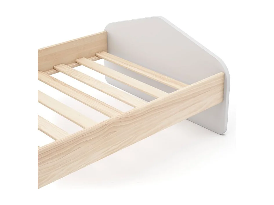 Cama juvenil Misty Cloud Blanco - Oak Soft