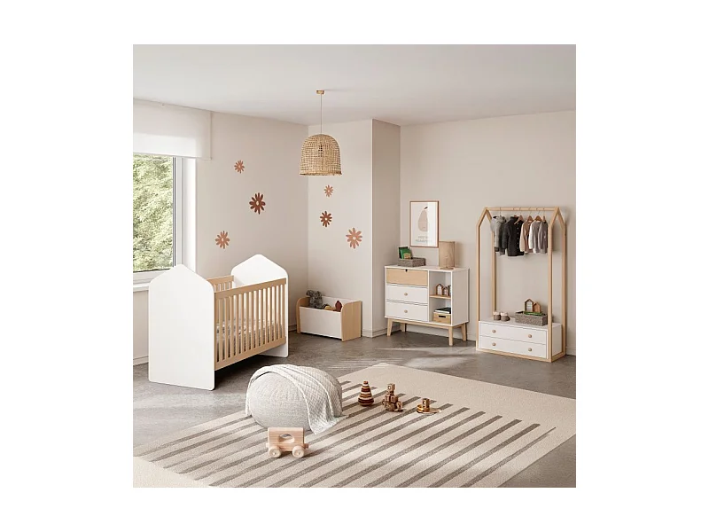 Perchero juvenil Misty Breeze Blanco - Oak Soft