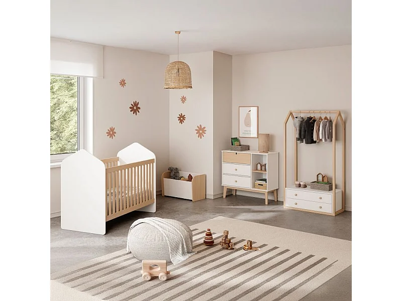 Perchero juvenil Misty Breeze Blanco - Oak Soft