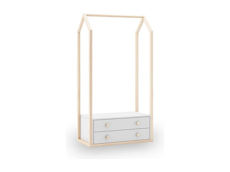 Perchero juvenil Misty Breeze Blanco - Oak Soft