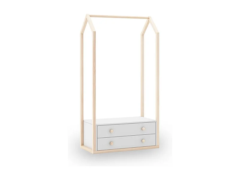 Perchero juvenil Misty Breeze Blanco - Oak Soft