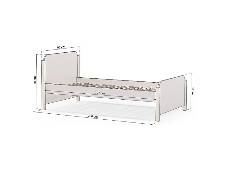 Cama juvenil Misty Dawn Beige - Oak Soft