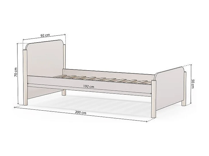 Cama juvenil Misty Dawn Beige - Oak Soft