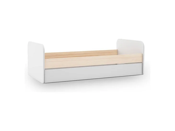 Cama doble juvenil Misty Breeze Blanco - Oak Soft