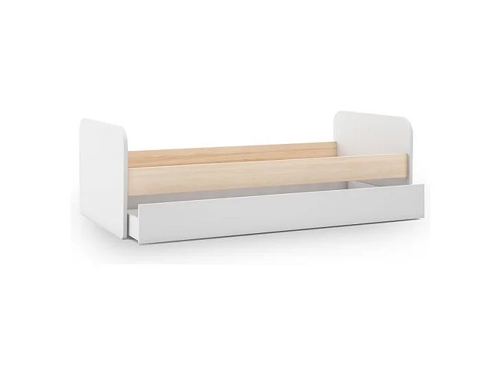 Cama doble juvenil Misty Breeze Blanco - Oak Soft
