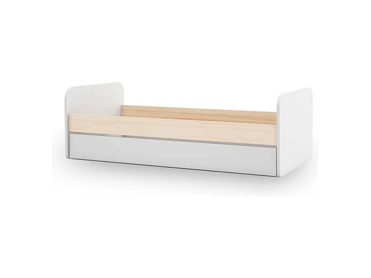 Cama doble juvenil Misty Breeze Blanco - Oak Soft