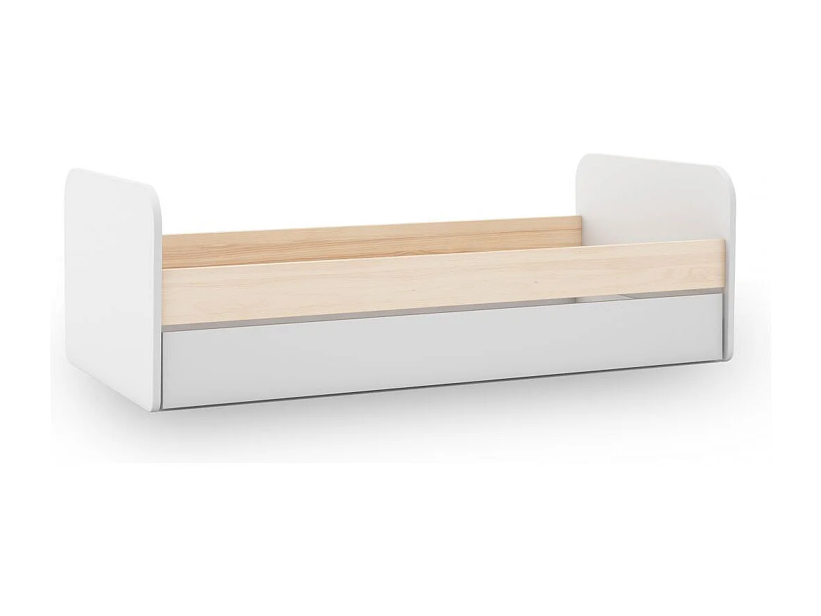 Cama doble juvenil Misty Breeze Blanco - Oak Soft