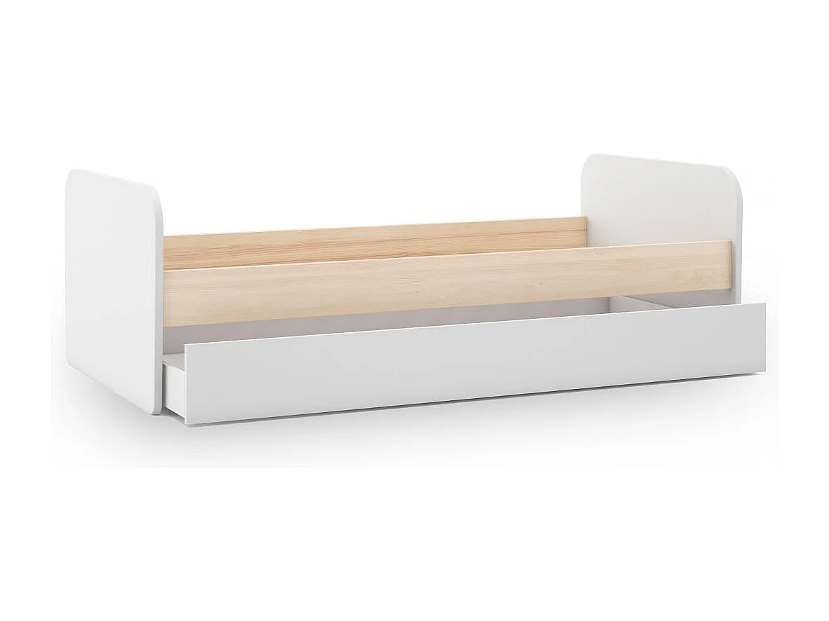 Cama doble juvenil Misty Breeze Blanco - Oak Soft