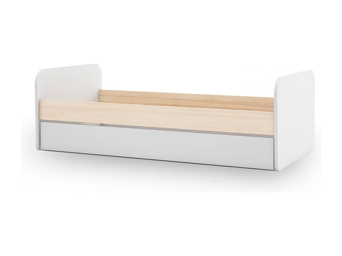 Cama doble juvenil Misty Breeze Blanco - Oak Soft