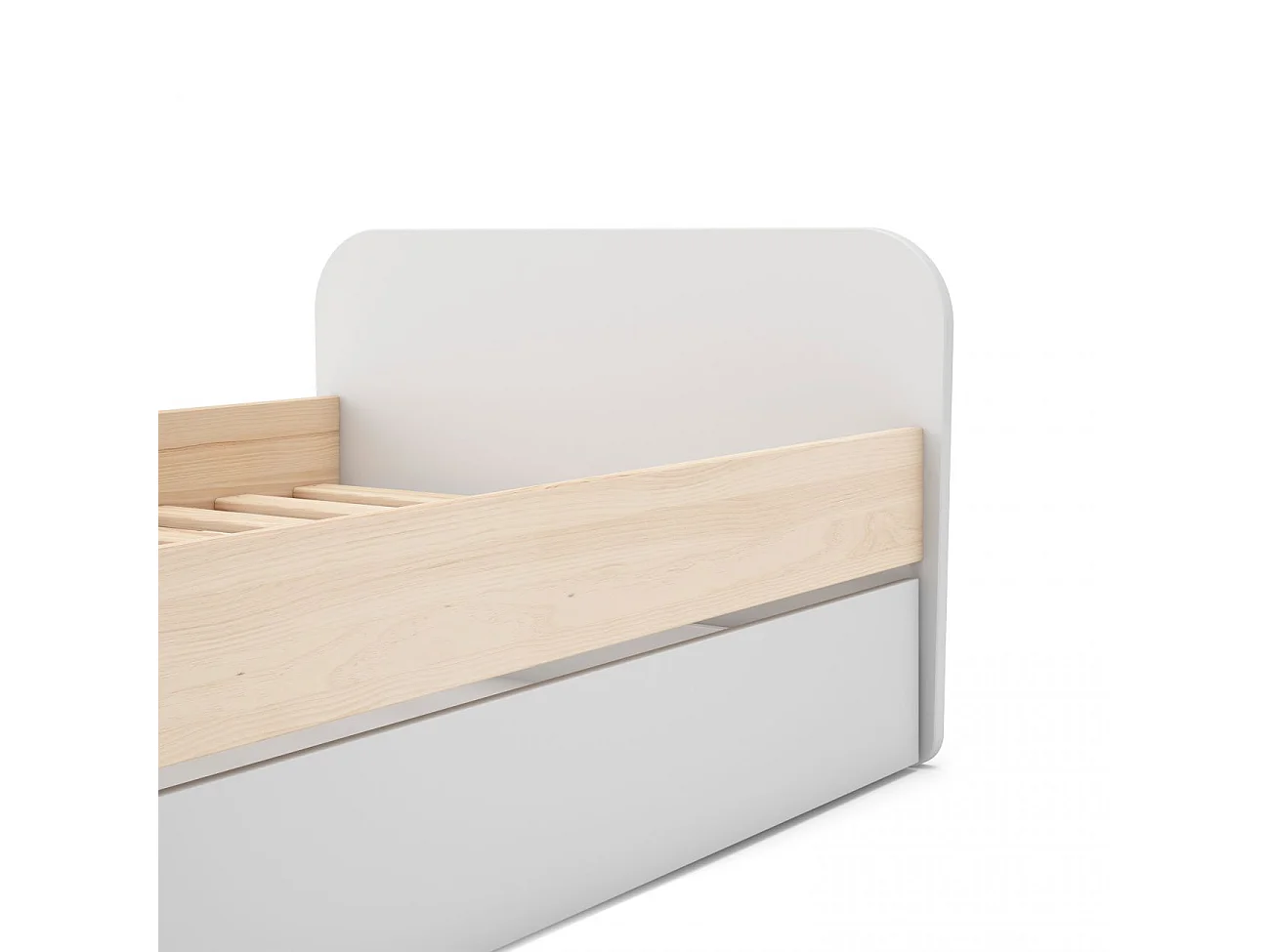 Cama doble juvenil Misty Breeze Blanco - Oak Soft