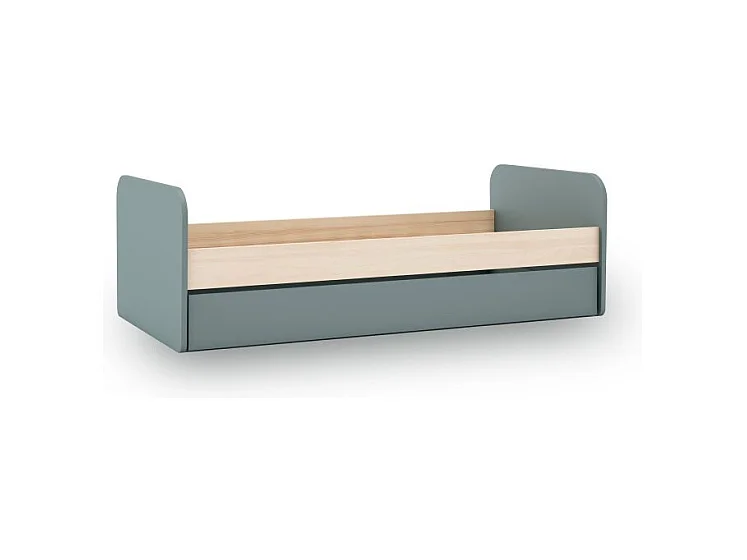 Cama doble juvenil Misty Breeze Verde Salvia - Oak Soft