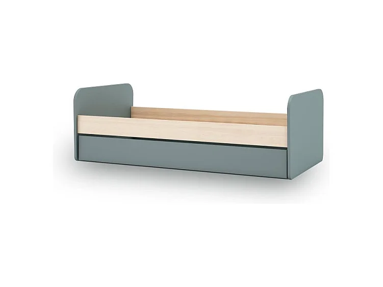 Cama doble juvenil Misty Breeze Verde Salvia - Oak Soft