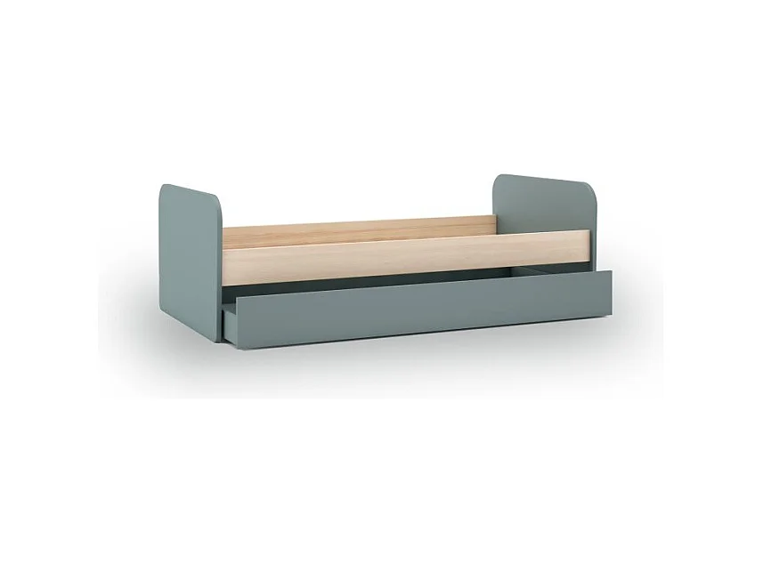 Cama doble juvenil Misty Breeze Verde Salvia - Oak Soft