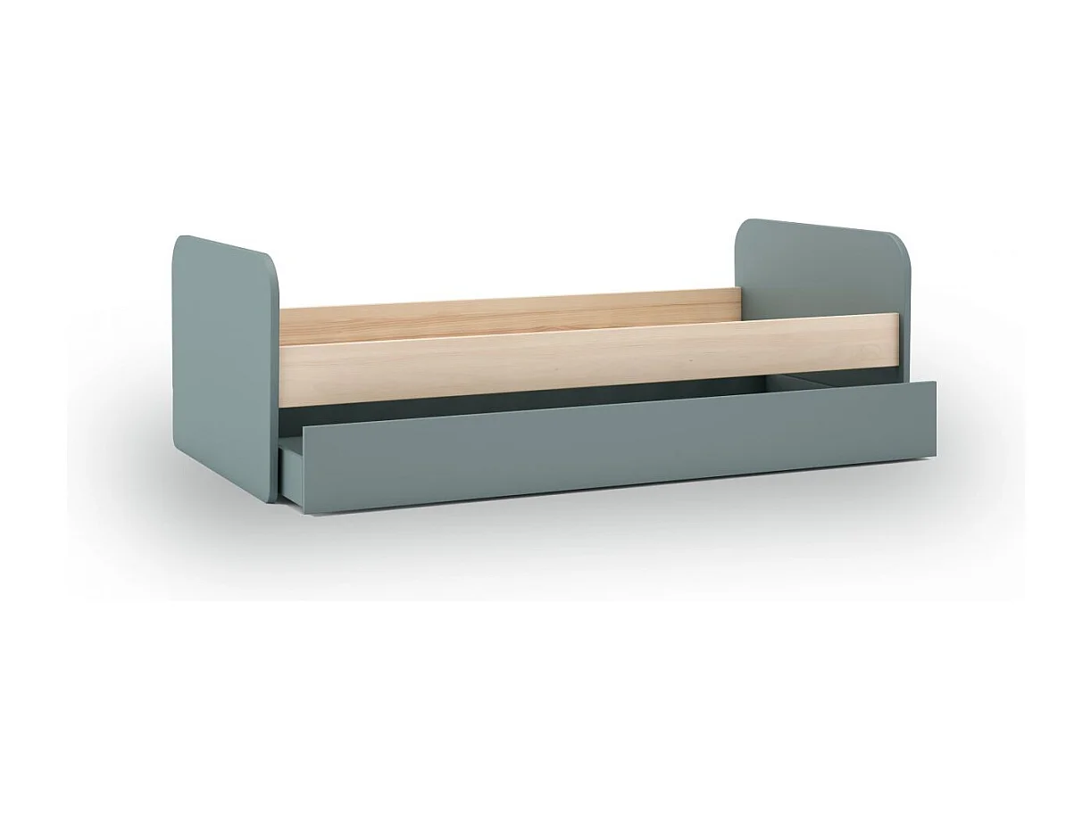 Cama doble juvenil Misty Breeze Verde Salvia - Oak Soft