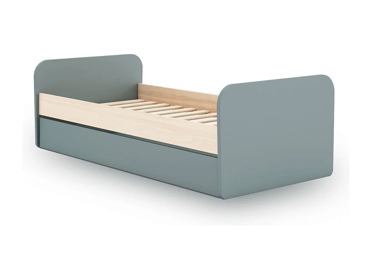 Cama doble juvenil Misty Breeze Verde Salvia - Oak Soft