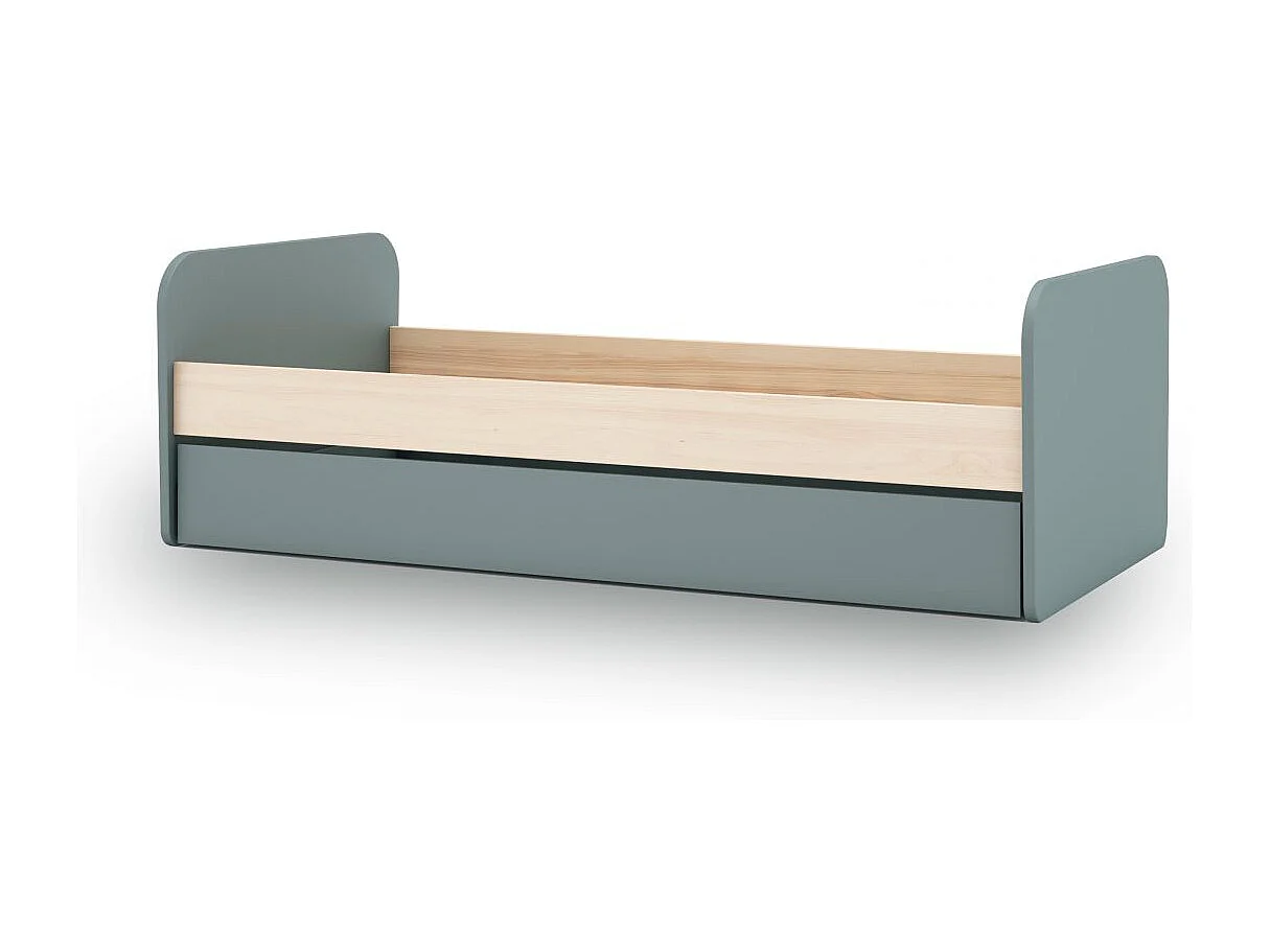 Cama doble juvenil Misty Breeze Verde Salvia - Oak Soft