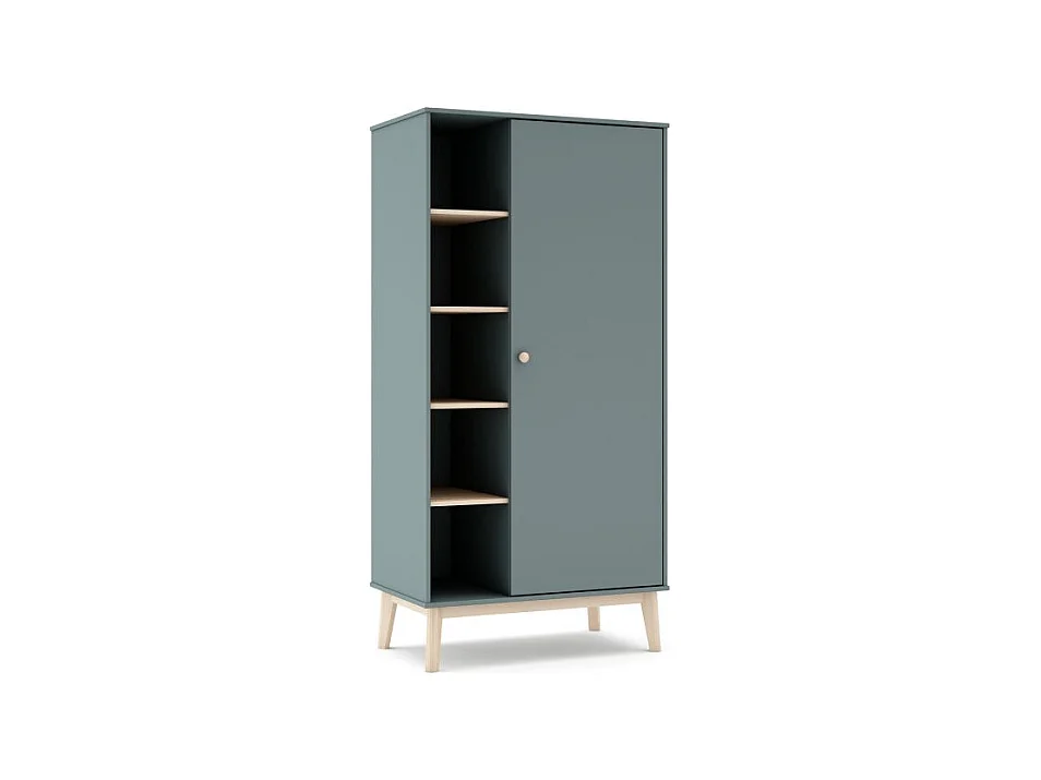 Armario juvenil Misty Breeze Verde Salvia - Oak Soft