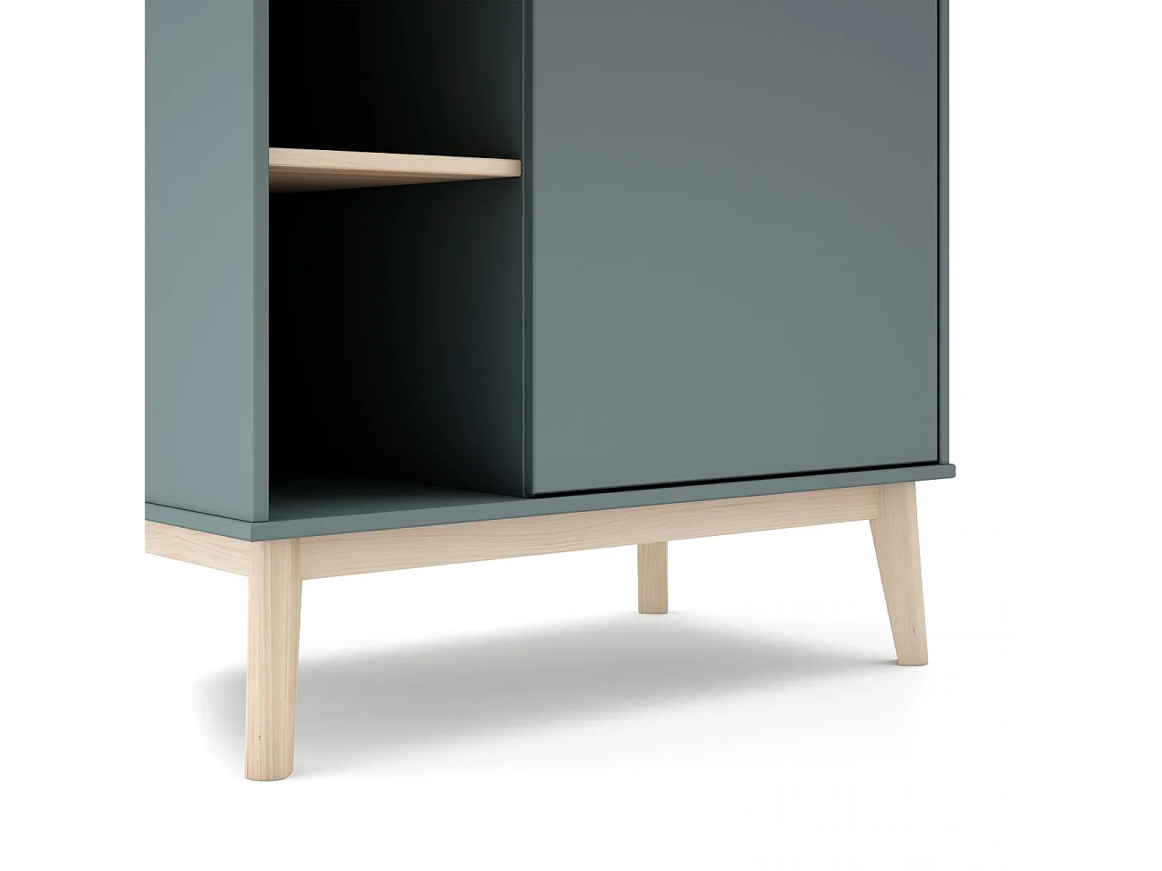 Armario juvenil Misty Breeze Verde Salvia - Oak Soft