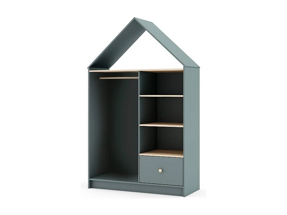Armario vestidor juvenil Misty Cloud Verde Salvia - Oak Soft