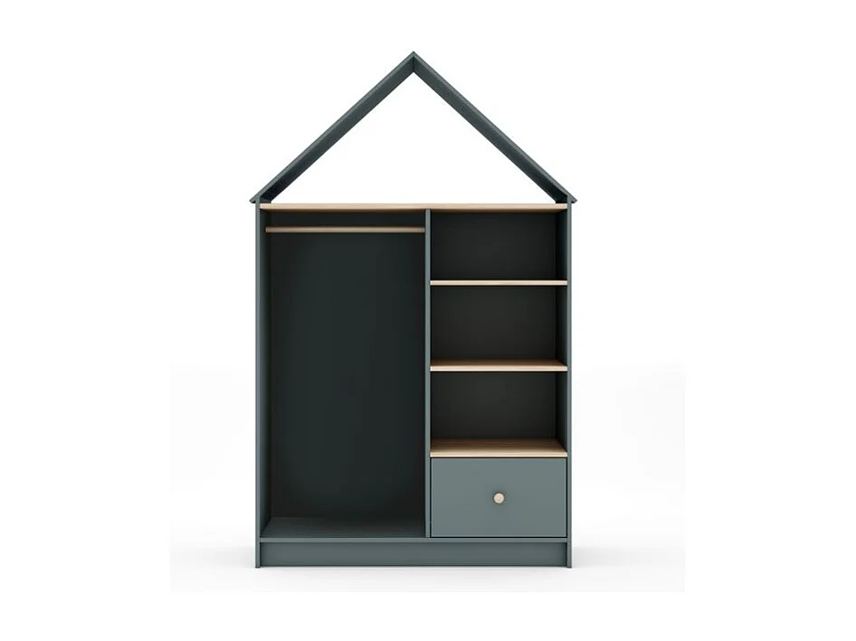Armario vestidor juvenil Misty Cloud Verde Salvia - Oak Soft