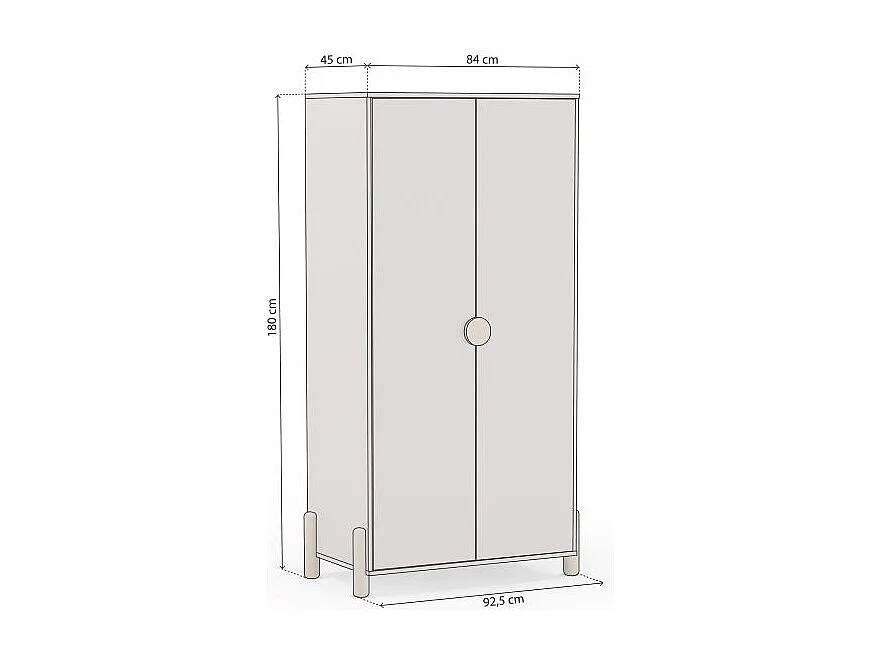 Armario juvenil Misty Dawn Beige - Oak Soft