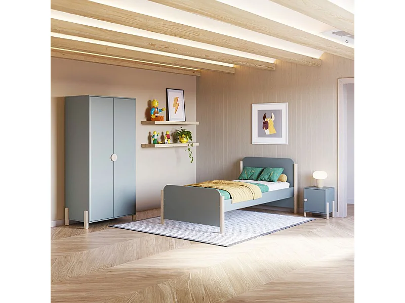 Armario juvenil Misty Dawn Verde Salvia - Oak Soft
