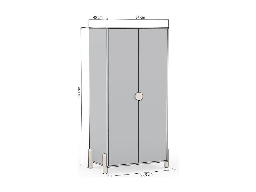 Armario juvenil Misty Dawn Verde Salvia - Oak Soft