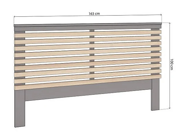 Cabecero Misty Gris Alpino - Oak