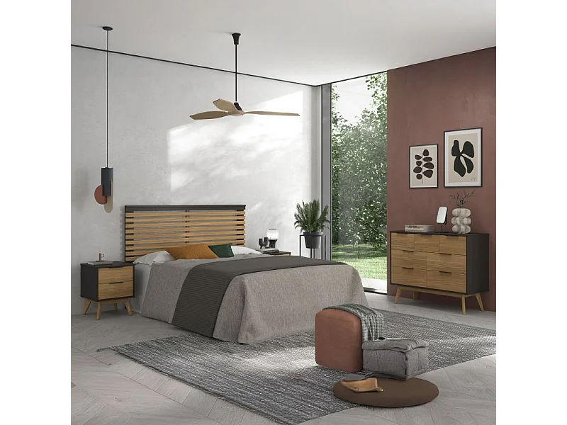 Cabecero Misty Gris Alpino - Oak