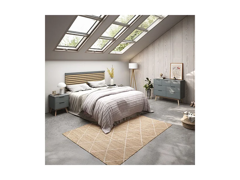 Cabecero Misty Verde Salvia - Oak Soft