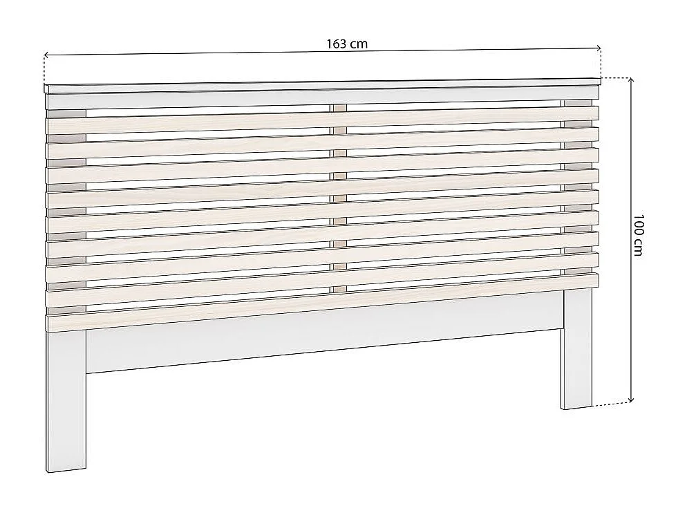 Cabeceira Misty Blanco mate - Oak