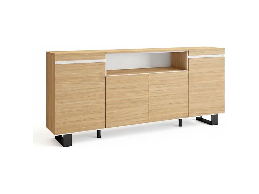 Aparador Kavos Up Roble Arena- Blanco