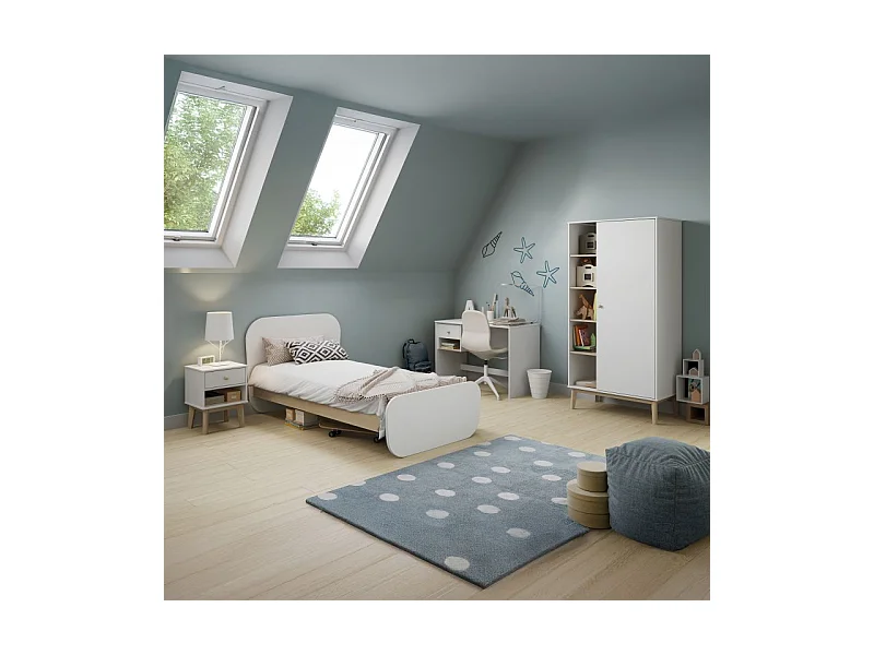 Mesa de escritorio Misty Breeze Blanco - Oak Soft