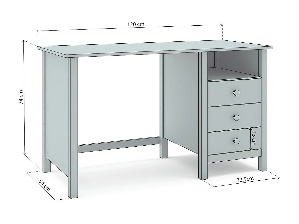 Mesa de escritorio Solna Verde Brent