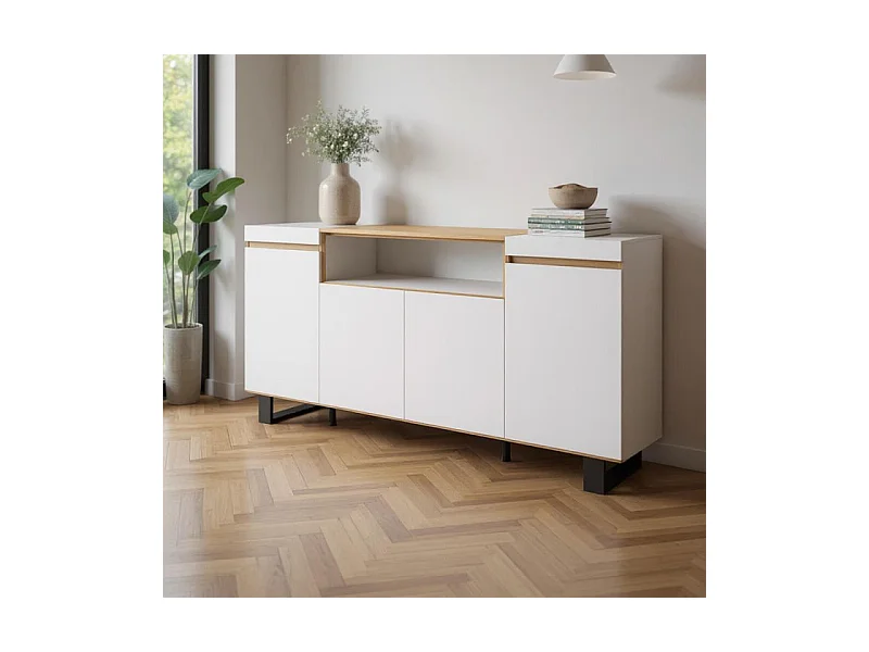 Aparador Kavos Up Blanco - Roble Arena