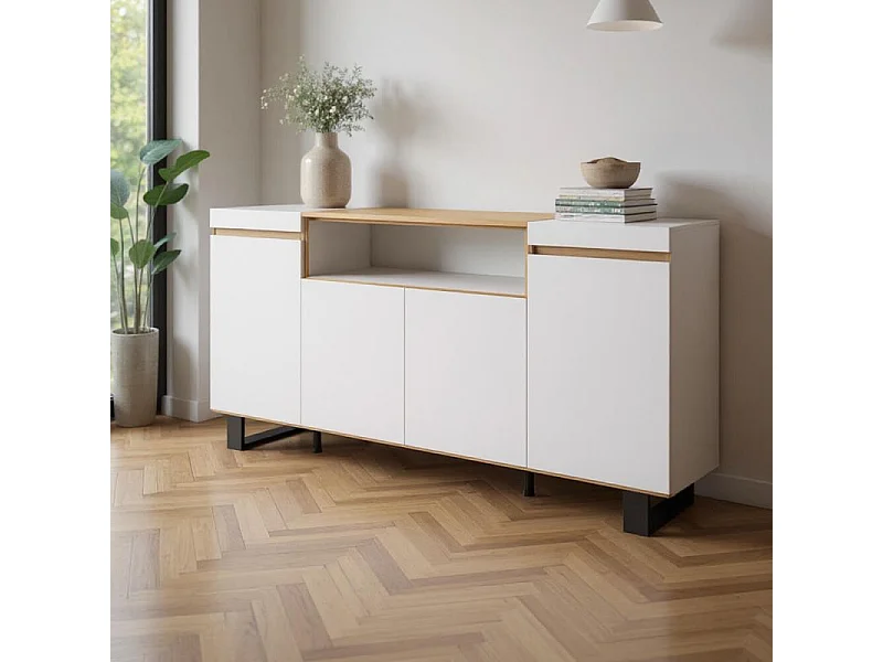 Aparador Kavos Up Blanco - Roble Arena