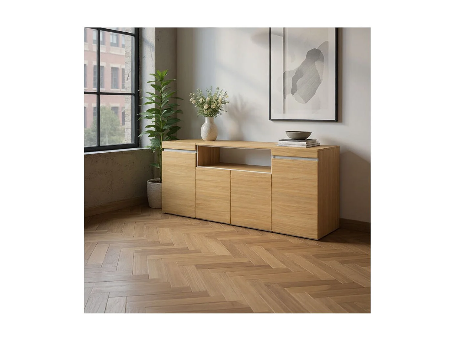 Aparador Kavo Roble Arena- Blanco