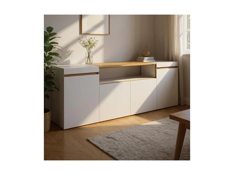 Aparador Kavos Blanco - Roble Arena