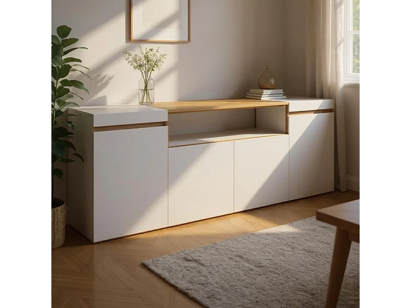 Aparador Kavos Blanco - Roble Arena