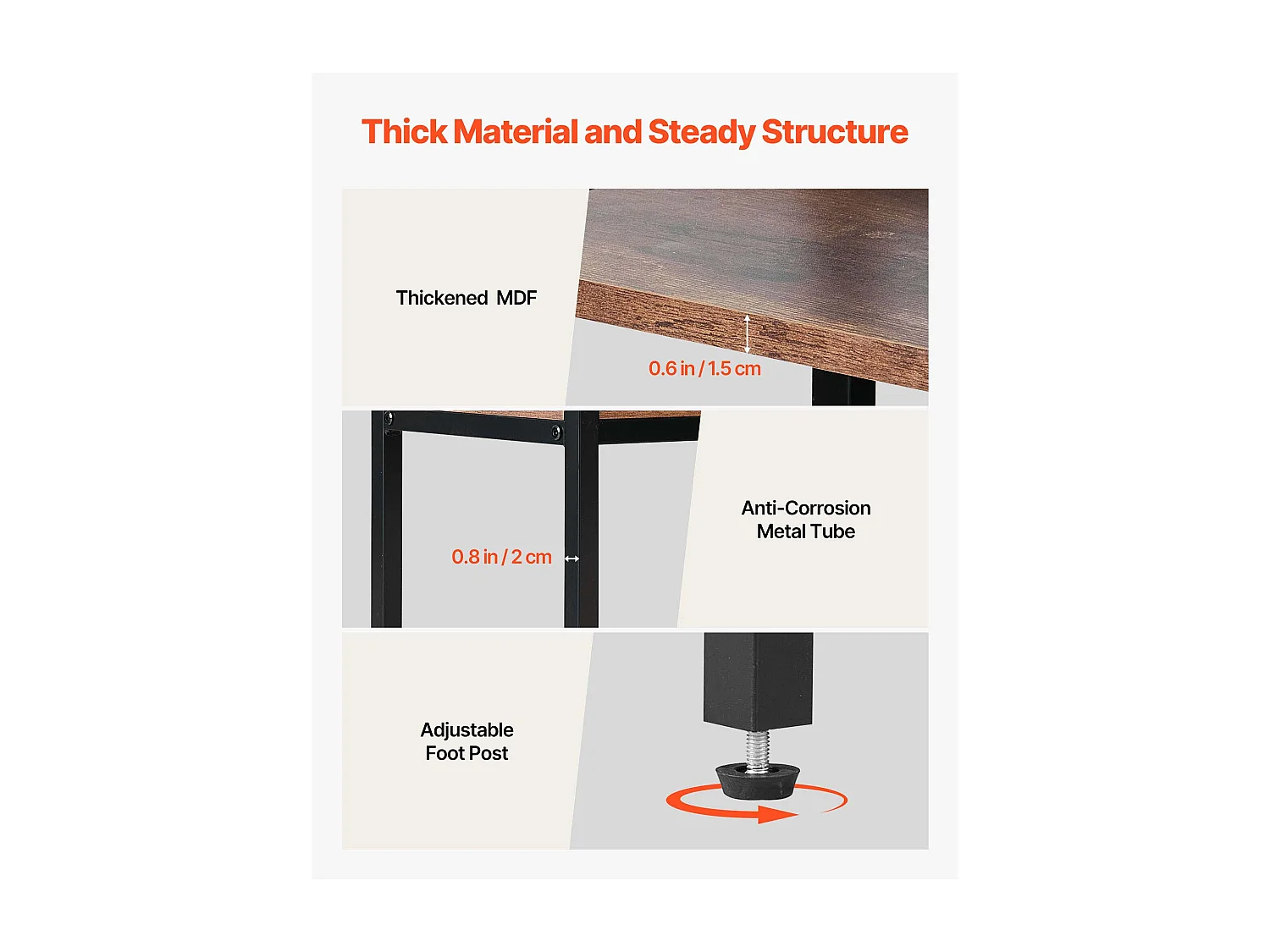 Étagère d'Angle SucceBuy Bibliothèque d'Angle à 6 Niveaux avec Portes de Rangement, Grand Organiseur en L avec Cadre en Métal et Étagères Réglables